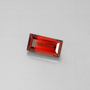 Granada almandina vermelho natural 1,19ct, baguete, VS