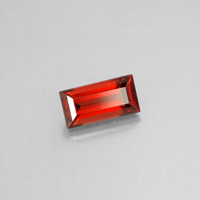 Granada almandina vermelho natural 1,19ct, baguete, VS