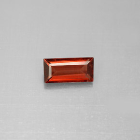 Granada almandina vermelho natural 1,00ct, baguete, VS