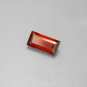 Granada almandina vermelho natural 1,00ct, baguete, VS