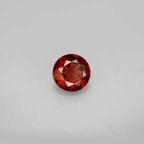 Granada Almandina Laranja Vermelho Natural 0.87ct, Corte Redondo, VVS-VS