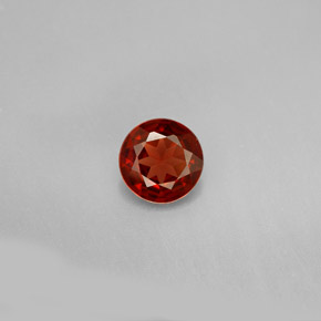 Granada Almandina Laranja Vermelho Natural 0.77ct, Corte Redondo, VVS-VS