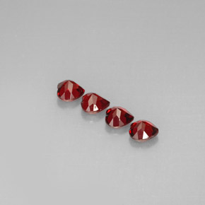 Pedras preciosas de granada almandina vermelho natural de  ct, formato de coração, VVS-VS