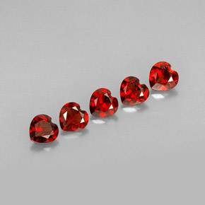Pedras preciosas de granada almandina vermelho natural de  ct, formato de coração, VVS-VS