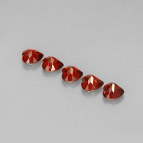 Pedras preciosas de granada almandina vermelho natural de  ct, formato de coração, VVS-VS