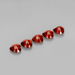 Pedras preciosas de granada almandina vermelho natural de  ct, formato de coração, VVS-VS