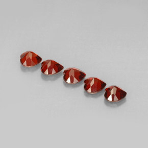 Pedras preciosas de granada almandina vermelho natural de  ct, formato de coração, VVS-VS