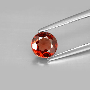 Granada Almandina Vermelho escuro Natural 0.78ct, Corte Redondo, VVS-VS