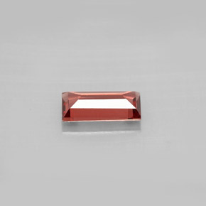 Granada almandina vermelho natural 0,84ct, baguete, VVS-VS