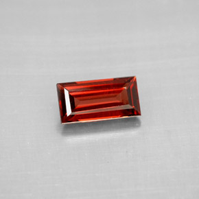 Granada almandina vermelho natural 1,18ct, baguete, VVS-VS