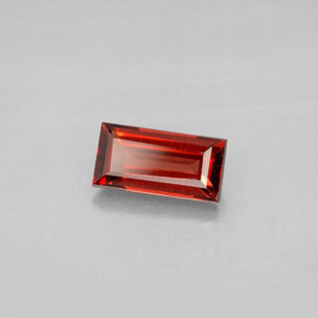 Granada almandina vermelho natural 1,18ct, baguete, VVS-VS