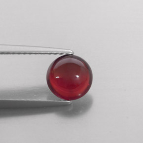 Granada almandina vermelho natural 1,68ct, transparente, transparente/translúcido