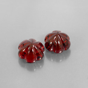 Pedras preciosas de granada almandina vermelho natural de  ct, transparente, transparente/translúcido