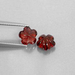 Pedras preciosas de granada almandina vermelho natural de  ct, transparente, transparente/translúcido