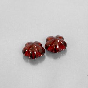 Pedras preciosas de granada almandina vermelho natural de 3,57 ct, transparente, transparente/translúcido