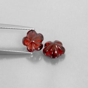Pedras preciosas de granada almandina vermelho natural de 3,57 ct, transparente, transparente/translúcido