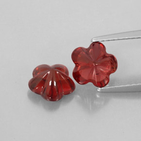 Pedras preciosas de granada almandina vermelho natural de  ct, transparente, transparente/translúcido