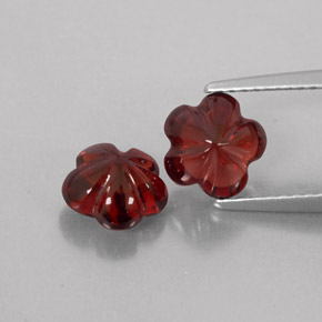 Pedras preciosas de granada almandina vermelho natural de  ct, transparente, transparente/translúcido