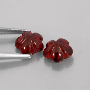 Pedras preciosas de granada almandina vermelho natural de  ct, transparente, transparente/translúcido