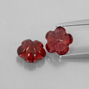 Pedras preciosas de granada almandina vermelho natural de  ct, transparente, transparente/translúcido