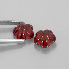 Pedras preciosas de granada almandina vermelho natural de  ct, transparente, transparente/translúcido