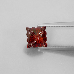 Granada almandina vermelho natural 2,21ct, transparente, transparente/translúcido