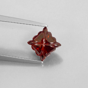 Granada almandina vermelho natural 2,21ct, transparente, transparente/translúcido