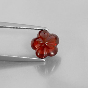 Granada almandina vermelho natural 3,15ct, transparente, transparente/translúcido