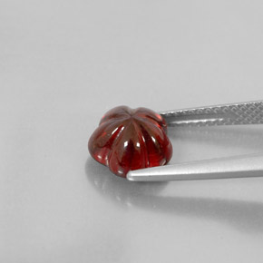 Granada almandina vermelho natural 3,15ct, transparente, transparente/translúcido