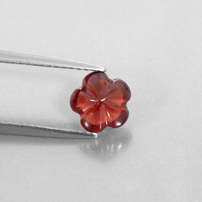 Granada almandina vermelho natural 1,83ct, transparente, transparente/translúcido