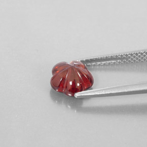 Granada almandina vermelho natural 1,83ct, transparente, transparente/translúcido