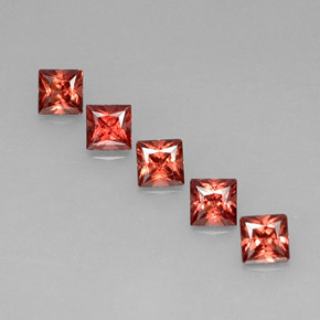 Pedras preciosas de Granada Almandina Vermelho natural de  ct, Quadrado, VVS