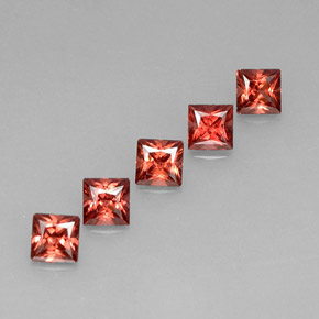 Pedras preciosas de Granada Almandina Vermelho natural de  ct, Quadrado, VVS