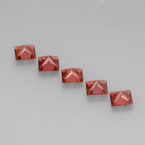 Pedras preciosas de Granada Almandina Vermelho natural de  ct, Quadrado, VVS