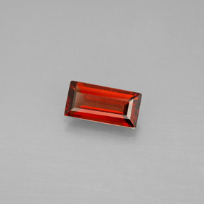 Granada almandina vermelho natural 0,91ct, baguete, VVS-VS