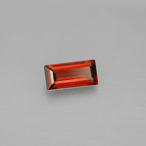 Granada almandina vermelho natural 0,91ct, baguete, VVS-VS