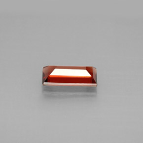 Granada almandina vermelho natural 0,91ct, baguete, VVS-VS