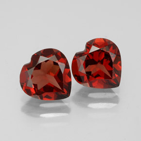 Pedras preciosas de granada almandina vermelho natural de  ct, formato de coração, VVS-VS