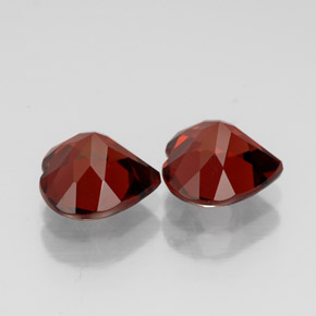 Pedras preciosas de granada almandina vermelho natural de  ct, formato de coração, VVS-VS