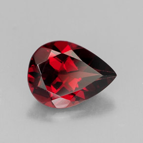 Granada Almandina Vermelho escuro Natural 1.81ct, Formato de pêra, VS