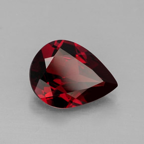 Granada Almandina Vermelho escuro Natural 1.55ct, Formato de pêra, VVS