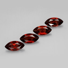 Pedras preciosas de granada almandina vermelho natural de  ct, marquise, VVS-VS