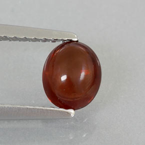 Granada almandina vermelho natural 0,92ct, transparente, transparente/translúcido