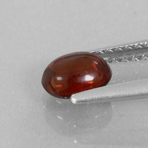 Granada almandina vermelho natural 0,92ct, transparente, transparente/translúcido