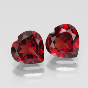 Pedras preciosas de granada almandina vermelho natural de  ct, formato de coração, VVS-VS