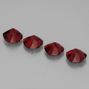Pedras preciosas de granada almandina vermelho natural de  ct, formato de coração, VVS-VS