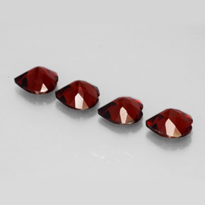 Pedras preciosas de granada almandina vermelho natural de  ct, formato de coração, VVS-VS