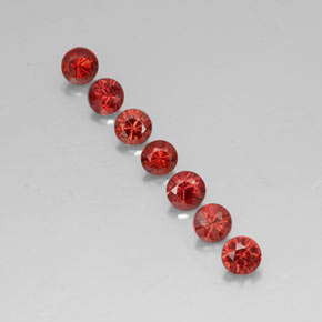 Pedras preciosas de Granada Almandina Vermelho escuro natural de  ct, Corte Redondo, VVS-VS