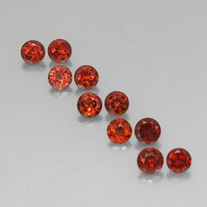 Pedras preciosas de Granada Almandina Vermelho natural de  ct, Corte Redondo, VVS-VS