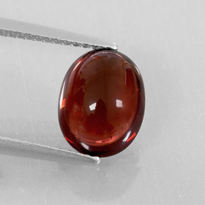 Granada almandina vermelho natural 3,38ct, transparente, transparente/translúcido